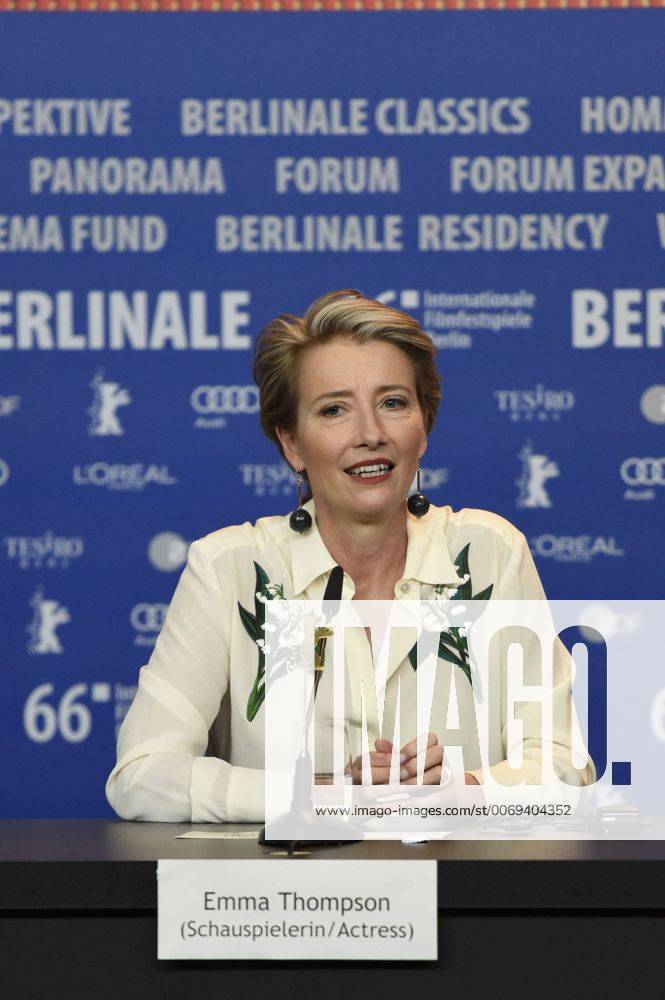 Schauspielerin Emma Thompson während der Pressekonferenz zum Film -ALONE IN BERLIN JEDER STIRB FÜR SICH ALLEIN- anlässlich der 66. Internationalen Filmfestspiele Berlin 66. Internationale Filmfestspiele in Berlin IFB2016