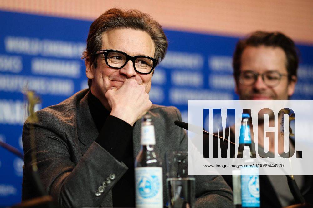 (160216) -- BERLIN, Feb. 16, 2016 -- Actor Colin Firth (L) attends a press conference for the promotion of the movie at the 66th Berlinale International Film Festival in Berlin, Germany, Feb. 16, 2016. ) (zjy) GERMANY-BERLIN-FILM FESTIVAL-GENIUS ZhangxFan