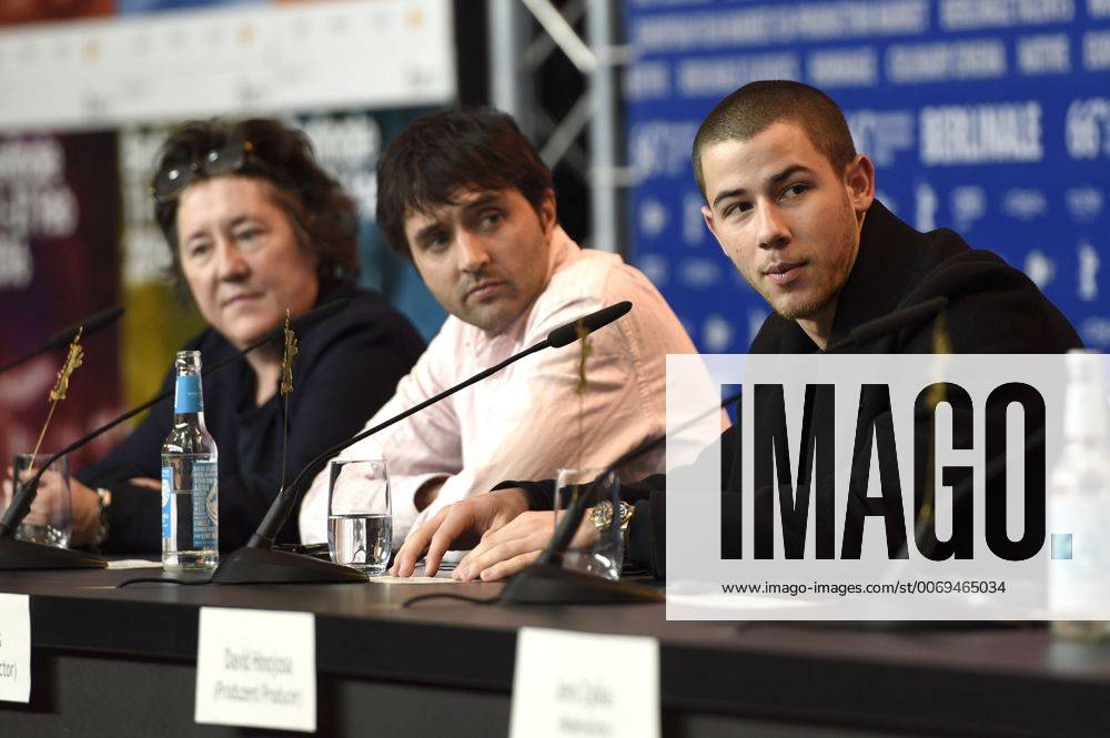 Christine Vachon, Andrew Neel und Nick Jonas during the Goat press conference at the 66th Berlin International Film Festival Berlinale 2016 on February 17, 2016 in Berlin, Germany. Foto:xC.xNiehausx xFuturexImage