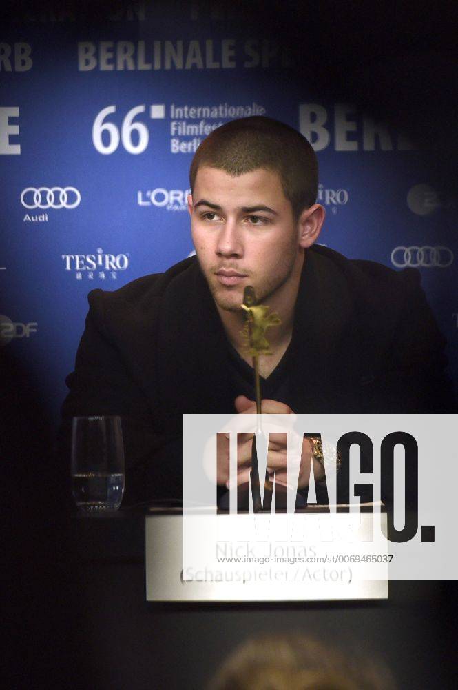 Nick Jonas during the Goat press conference at the 66th Berlin International Film Festival Berlinale 2016 on February 17, 2016 in Berlin, Germany. Foto:xC.xNiehausx xFuturexImage