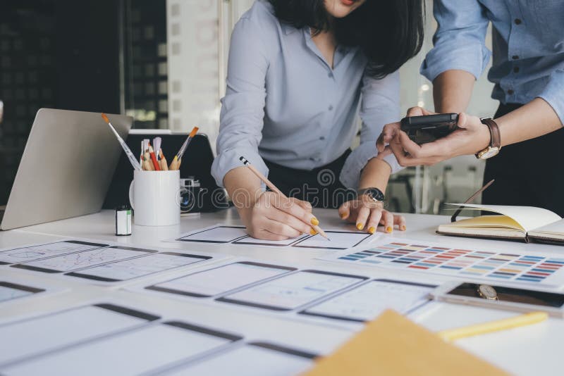 UX UI and Programming development technology, Programmer and UX UI designer working in a software development and coding technologies. Mobile and website design and programing development technology