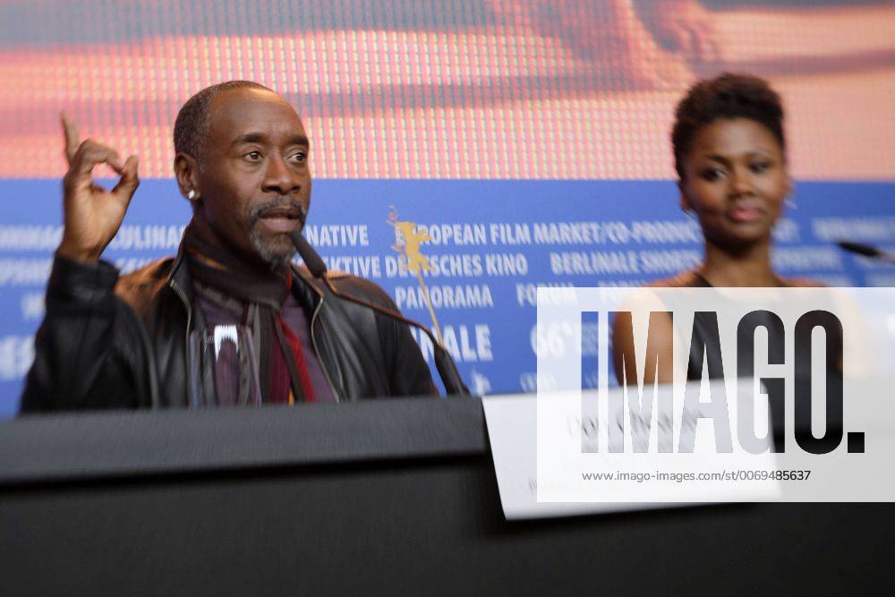 Regisseur Don Cheadle und Schauspielerin Emayatzy Corinealdi während der Pressekonferenz zum Film -Miles Ahead- anlässlich der 66. Internationalen Filmfestspiele Berlin snapshot-photography K.M.Krause