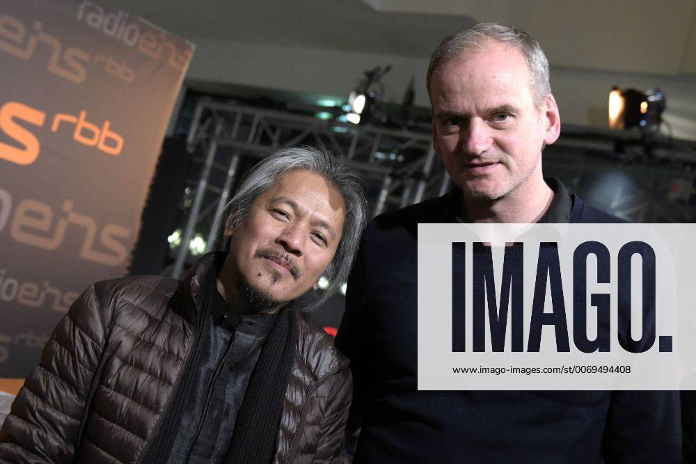 Regisseur Lav Diaz und Henning Harnisch (Vizepräsident ALBA Berlin) beim RadioEins Berlinale-Nighttalk am Rande der 66. Internationalen Filmfestspiele Berlin 66. Internationale Filmfestspiele in Berlin IFB2016