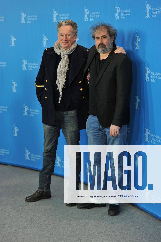 66th Berlin International Film Festival. . Photocall film Saint Amour . Pictured: Benoit Delepine, Gustave Kervern CamillaxMorandi