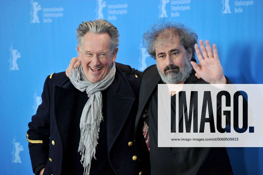 66th Berlin International Film Festival. . Photocall film Saint Amour . Pictured: Benoit Delepine, Gustave Kervern CamillaxMorandi