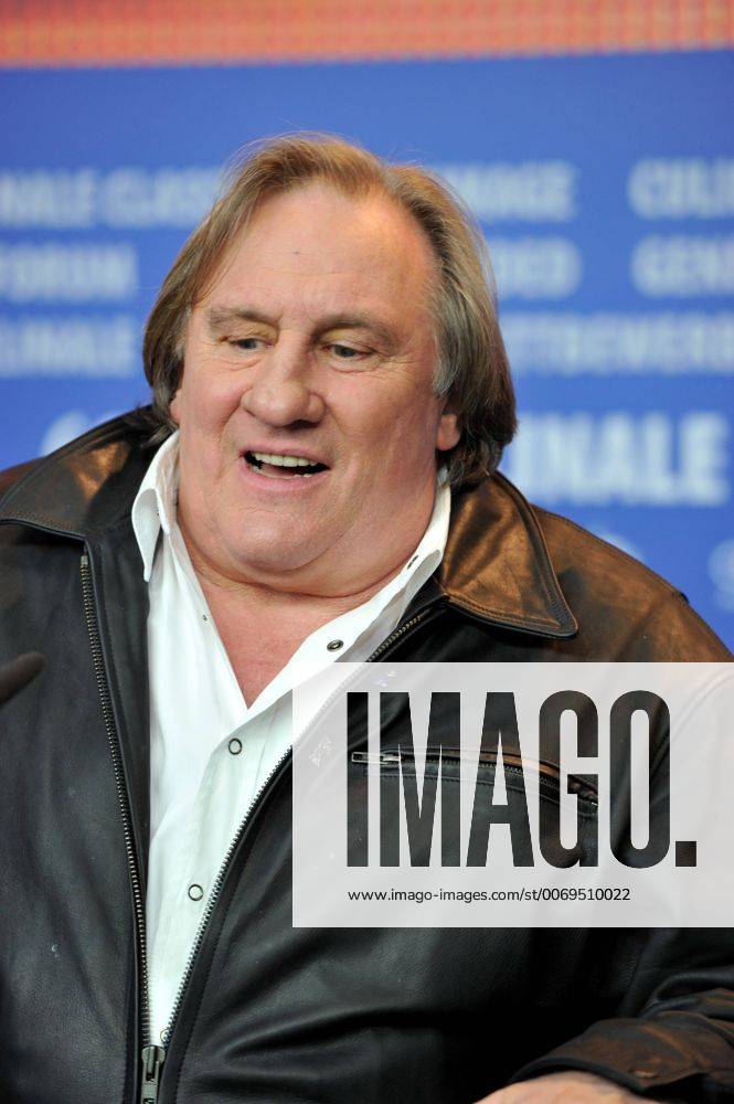66th Berlin International Film Festival. . Photocall film Saint Amour . Pictured: Gerard Depardieu CamillaxMorandi