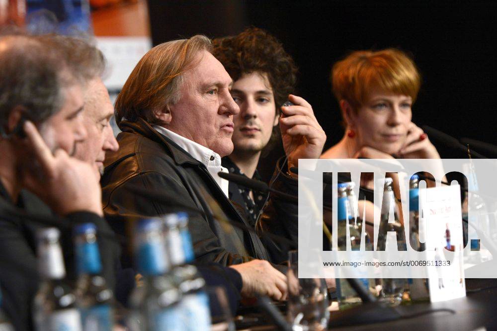 Gerard Depardieu and Vincent Lacoste during the Saint Amour press conference at the 66th Berlin International Film Festival Berlinale 2016 on February 19, 2016 in Berlin, Germany. Foto:xC.xNiehausx xFuturexImage