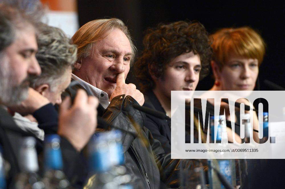 Gerard Depardieu and Vincent Lacoste during the Saint Amour press conference at the 66th Berlin International Film Festival Berlinale 2016 on February 19, 2016 in Berlin, Germany. Foto:xC.xNiehausx xFuturexImage
