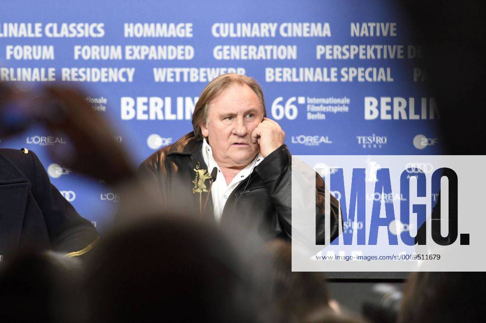 Schauspieler Gerard Depardieu während der Pressekonferenz zum Film -SAINT AMOUR- anlässlich der 66. Internationalen Filmfestspiele Berlin 66. Internationale Filmfestspiele in Berlin IFB2016