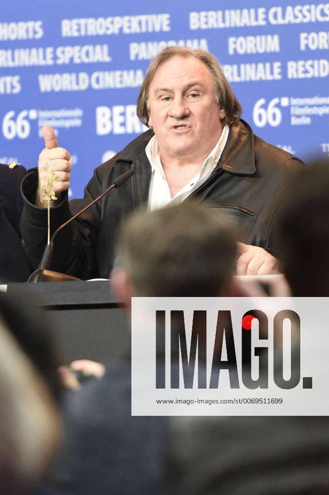 Schauspieler Gerard Depardieu während der Pressekonferenz zum Film -SAINT AMOUR- anlässlich der 66. Internationalen Filmfestspiele Berlin 66. Internationale Filmfestspiele in Berlin IFB2016