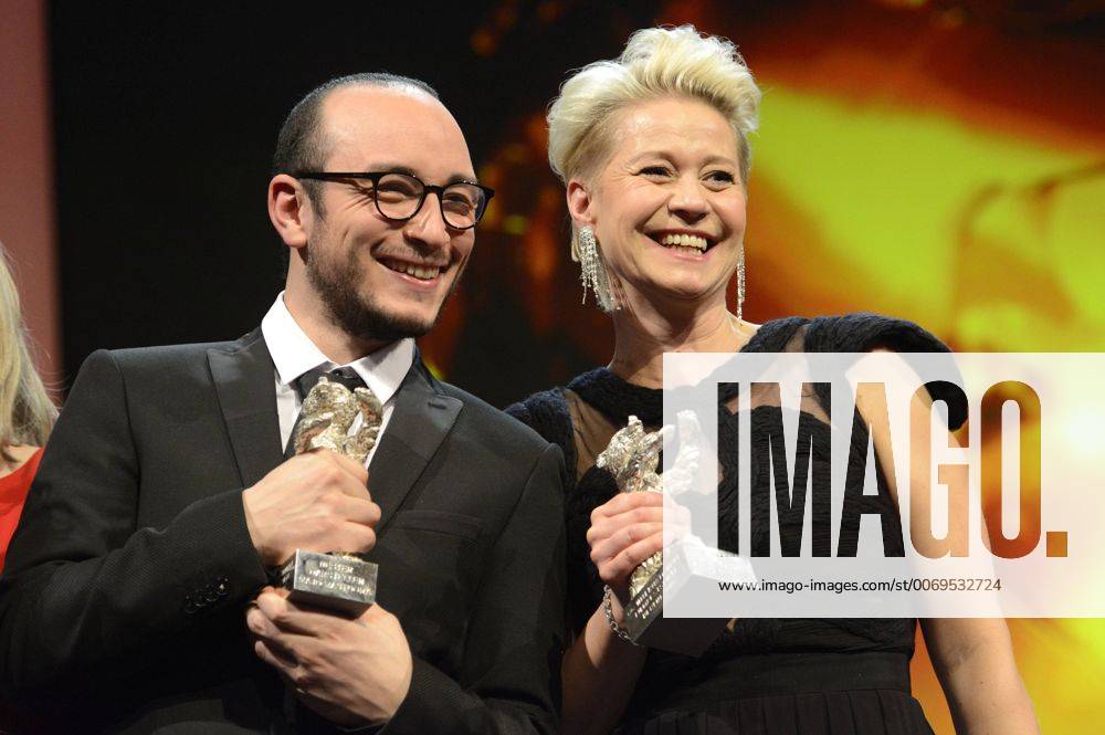 Majd Mastoura, winner of the Silver Bear for Best Actor, and Trine Dyrholm, winner of the Silver Bear for Best Actress, at the Award Ceremony of the 66th Berlin International Film Festival Berlinale 2016 at Berlinale Palast on February 20, 2016 in Berlin, Germany. Foto:xC.xNiehausx xFuturexImage