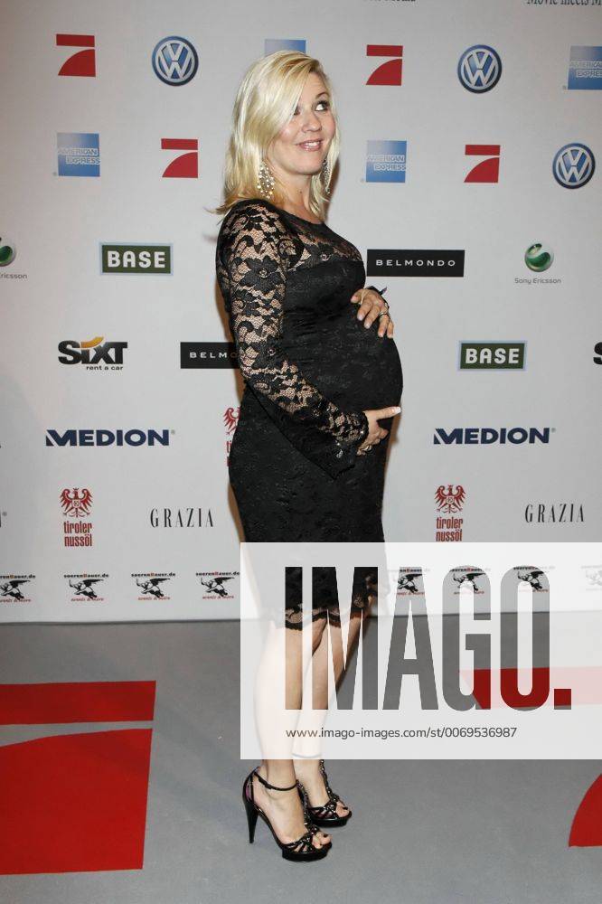 Aleksandra Bechtel pregnant presenter attend the Movie Meets Media as part of the 61th Berlin Film Festival at the Ritz Carlton Hotel on February 11, 2011 in Berlin, Germany. Movie meets Media