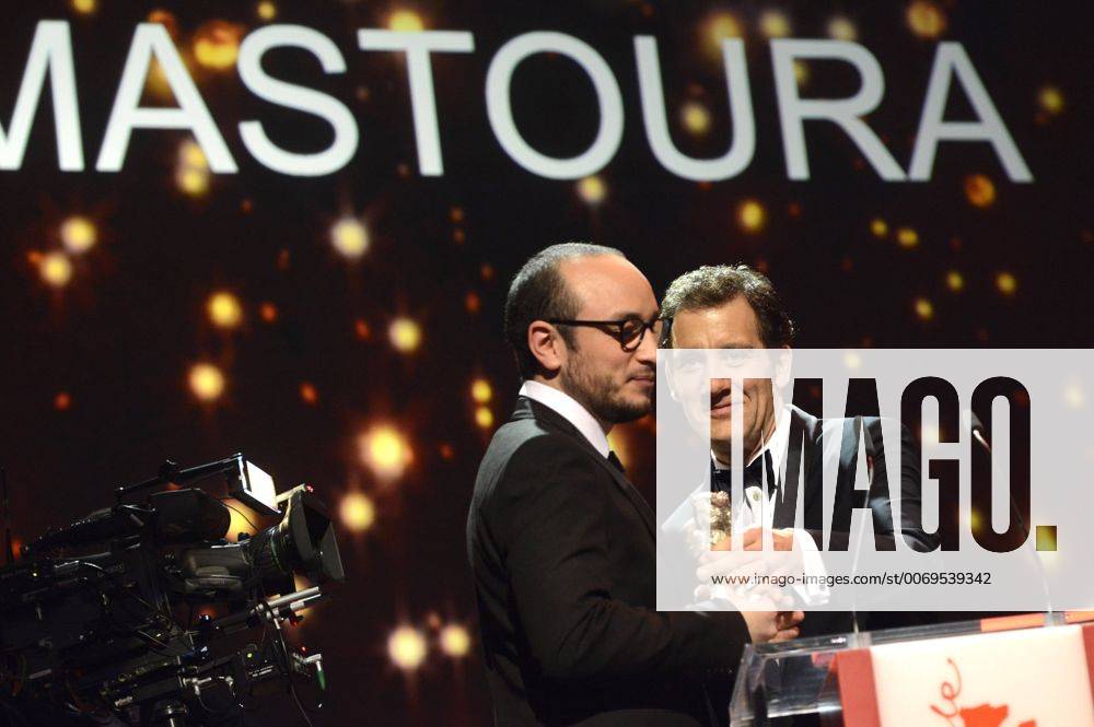 Majd Mastoura, winner of the Silver Bear for Best Actor, and Clive Owen at the Award Ceremony of the 66th Berlin International Film Festival Berlinale 2016 at Berlinale Palast on February 20, 2016 in Berlin, Germany. Foto:xC.xNiehausx xFuturexImage