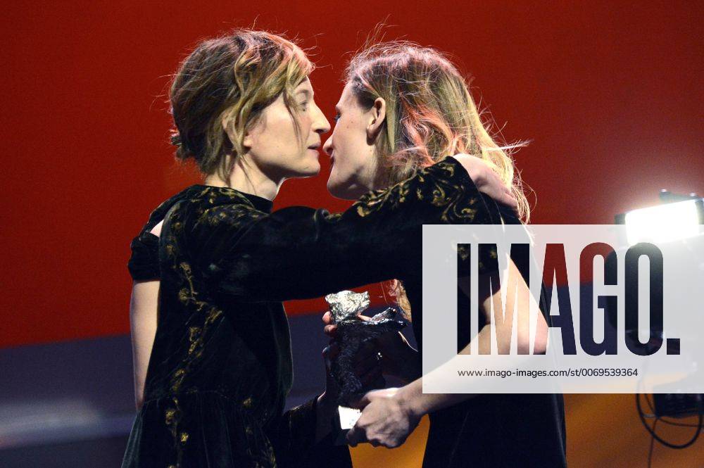 Alba Rohrwacher and director Mia Hansen-Love, winner of the Silver Bear for Best Director at the Award Ceremony of the 66th Berlin International Film Festival Berlinale 2016 at Berlinale Palast on February 20, 2016 in Berlin, Germany. Foto:xC.xNiehausx xFuturexImage