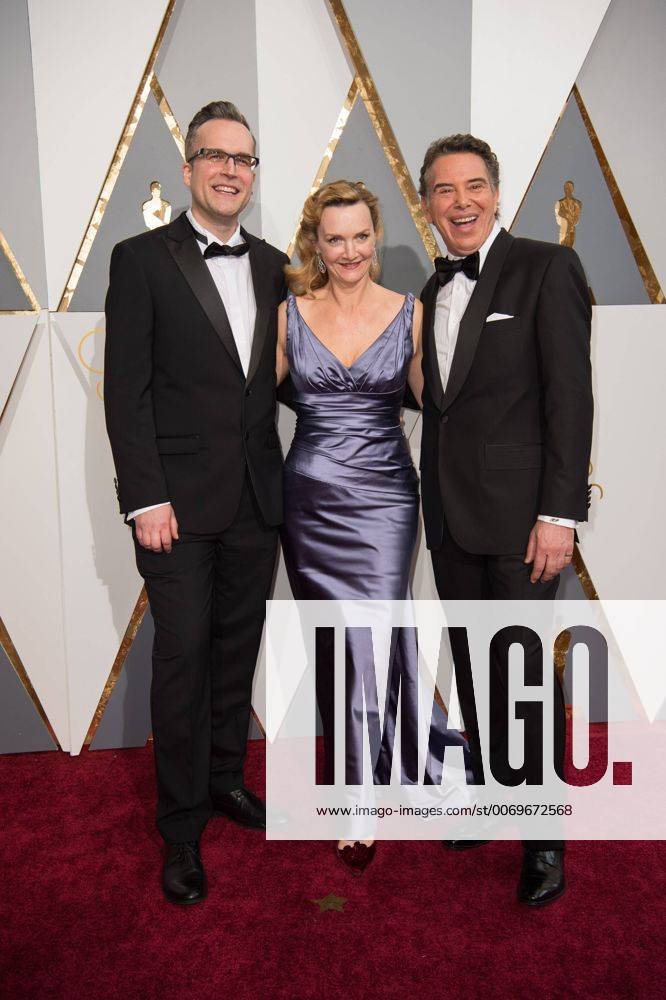 Feb 28, 2016 - Hollywood, California, U.S. - Oscar-nominees Duncan Jarman, Sian Grigg, and Robert Pandini arrive at The 88th Oscars at the Dolby Theatre. Hollywood U.S. - ZUMAz03_