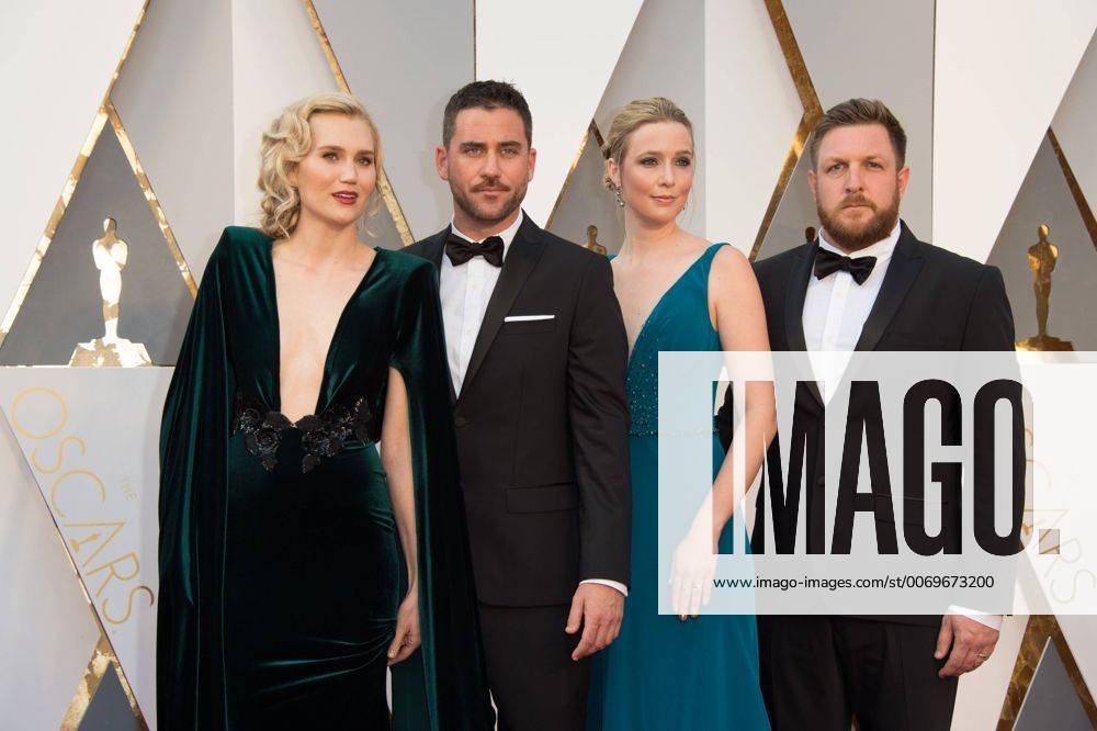 Feb 28, 2016 - Hollywood, California, U.S. - Oscar-nominees, Bryn Mooser (2nd from left) and David Dawg (3rd from left), arrives at The 88th Oscars at the Dolby Theatre. Hollywood U.S. - ZUMAz03_