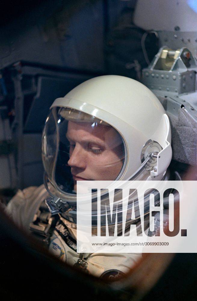 Close-up view of NASA astronaut Neil Armstrong, command pilot of the Gemini 8 spaceflight, making final adjustments and checks in the spacecraft during the prelaunch countdown on March 16, 1966. March 16, 2016 marks the 50th anniversary of NASA s Gemini 8 mission, the sixth manned spaceflight conducted during the United States Project Gemini program. The primary objective of the mission, the successful docking of two spacecraft in orbit, a first in spaceflight, was a success though the crew would experience a critical in-space system failure, forcing them to abandon the mission prematurely. WAX0316201635 NASA
