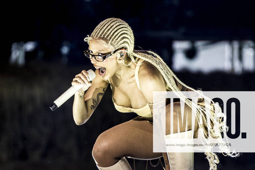 Doja Cat live at Roskilde Festival 2024 Roskilde, Denmark. 03rd, July 2024. The American rapper and singer Doja Cat performs a live concert during the Danish music festival Roskilde Festival 2024 in Roskilde. Roskilde Denmark