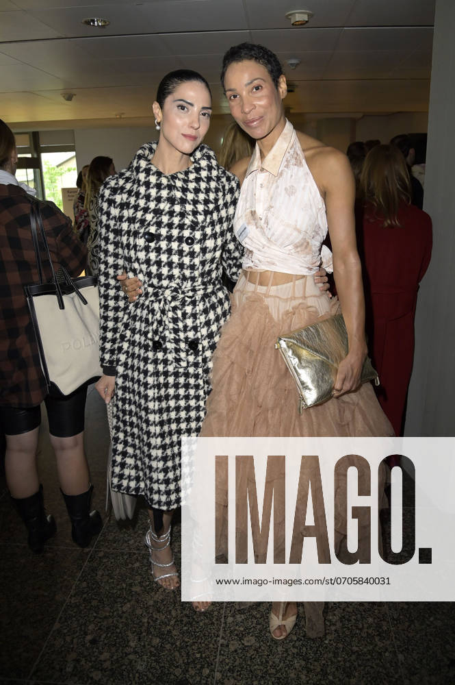 Zoe Helali and Annabelle Mandeng at the Dawid Tomaszewski presentation and exhibition opening Excess In Elegance at Berlin Fashion Week S S 2025 at the Kunstgewerbemuseum Berlin, 03 07 2024 Foto:xF.xFuturexImagex tomaszewski_4789