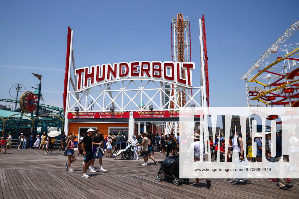 Business And Economy In New York Thunderbolt Roller Coaster at Luna Park in Coney Island in New York, United States of America, on July 4th, 2024. New York United States