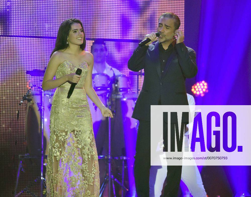 Latin artists Alejandro Fernandez & Camila Fernandez perform on stage during the 2016 Billboard Latin Music Awards and Show at the Bank United Center, University of Miami, Miami, Florida on April 28, 2016. MIA20160428116 GARYxIxROTHSTEIN