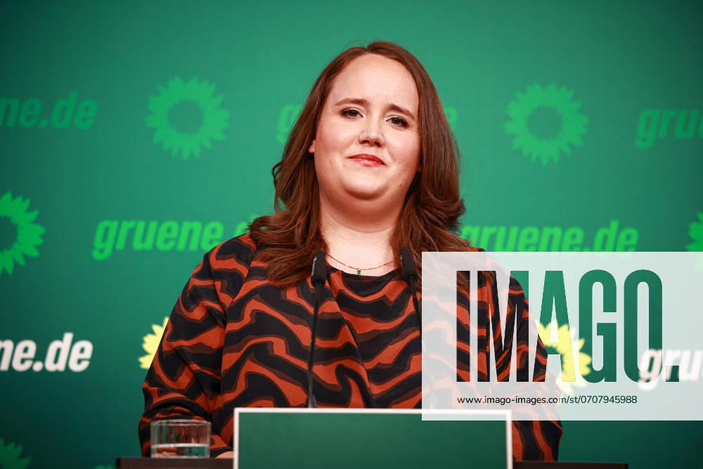 Ricarda Lang Alliance 90 The Greens Press conference in Berlin kreativmedia_240708_20