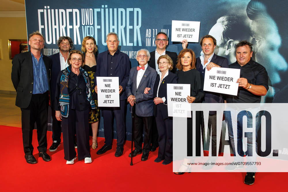 Premiere Führer und Verführer Robert Stadlober, Joachim Lang, Fritz Karl, Franziska Weisz and Till Derenbach at the cinema premiere of Führer und Verführer at Delphi Filmpalast Kino on 11 07 2024 in Berlin
