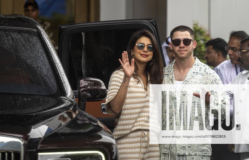 Actress Priyanka Chopra and her husband singer Nick Jonas arrive in Mumbai to attend wedding of Anant Ambani and Radhika Merchant on July 11, 2024 in Mumbai, India. (Photo by Satish Bate Hindustan Times) Priyanka Chopra And Nick Jonas Arrive In Mumbai To Attend Anant Ambani And Radhika Merchant Wedding