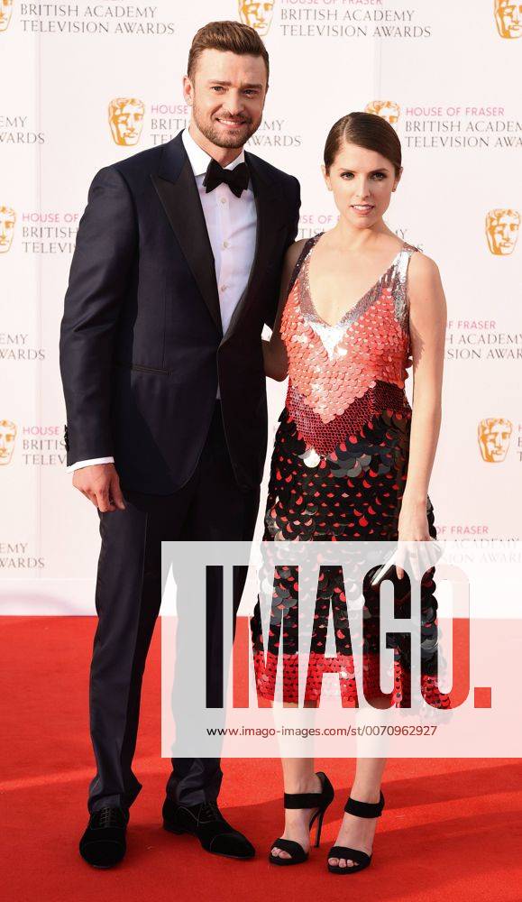 The House Of Fraser BAFTA TV Awards 2016 London, UK. Justin Timberlake and Anna Kendrick at The House Of Fraser BAFTA TV Awards held at Royal Festival Hall, Bellvedere Road, Southbank, London on Sunday 8 May 2016. LMK392 -60273-090516