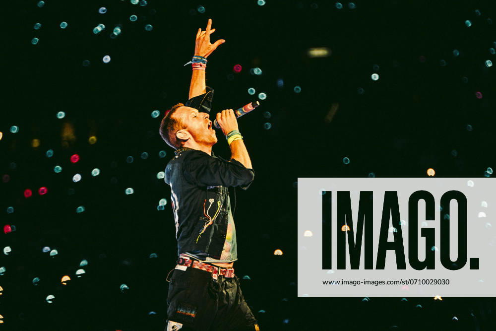 A handout picture, provided by Press Office, shows Coldplay performing during a concert at Olimpic Stadium in rome, Italy, 12 July 2024. NPK ANSA Kimberley Ross - Press Office handout Rome Italy - ZUMAa110 20240712_zaf_a110_010