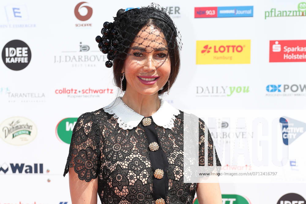 Hamburg, equestrian sport, celebrities around the 155 German Derby Rafaella Nussbaum wife of Jack White Hamburg Germany