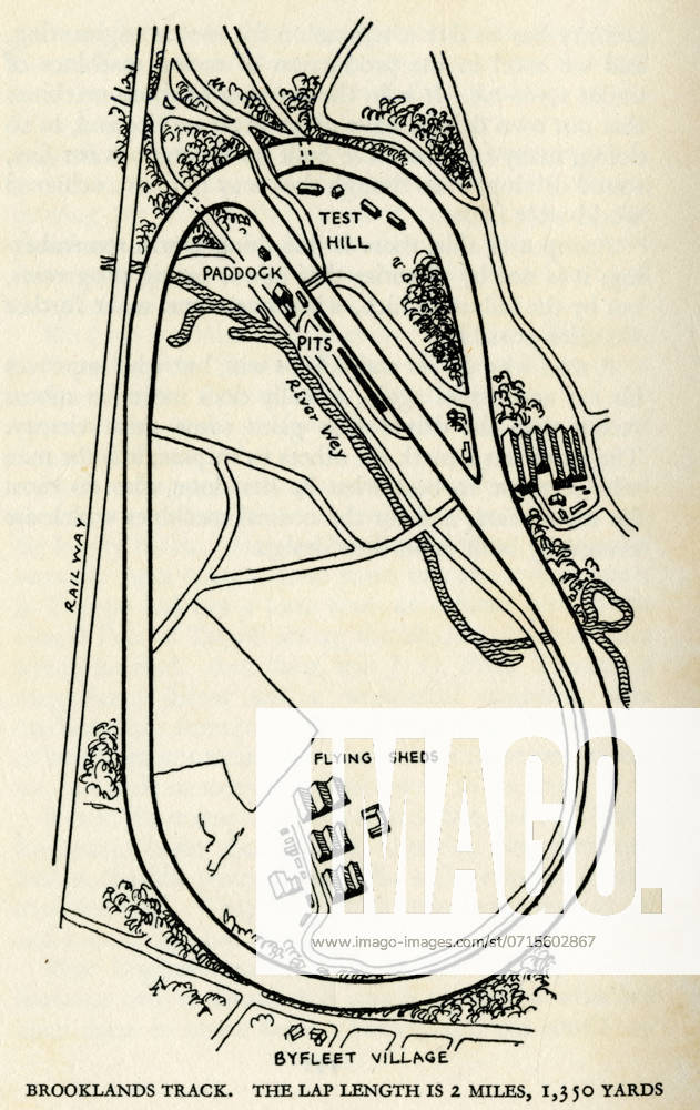 Brooklands motor racing track Brooklands motor racing track. Date: 20th century