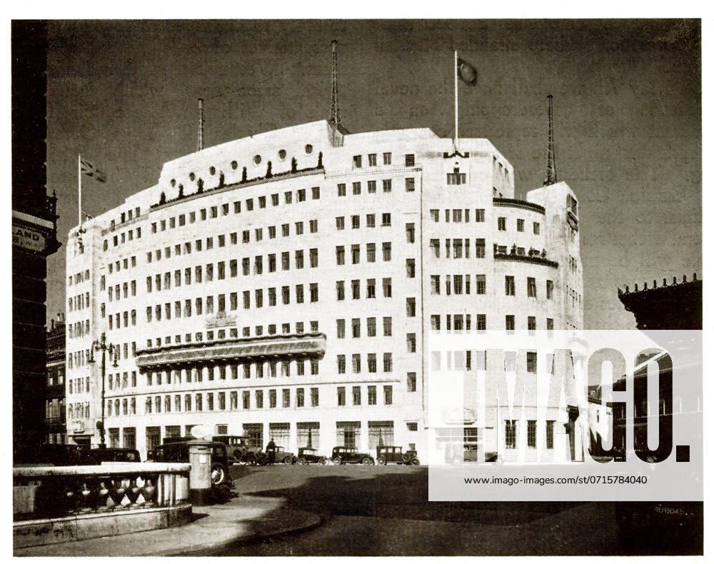 BBC Broadcasting House, Portland Place, London The newly built BBC Broadcasting House, Portland Place, London. Date: 1935