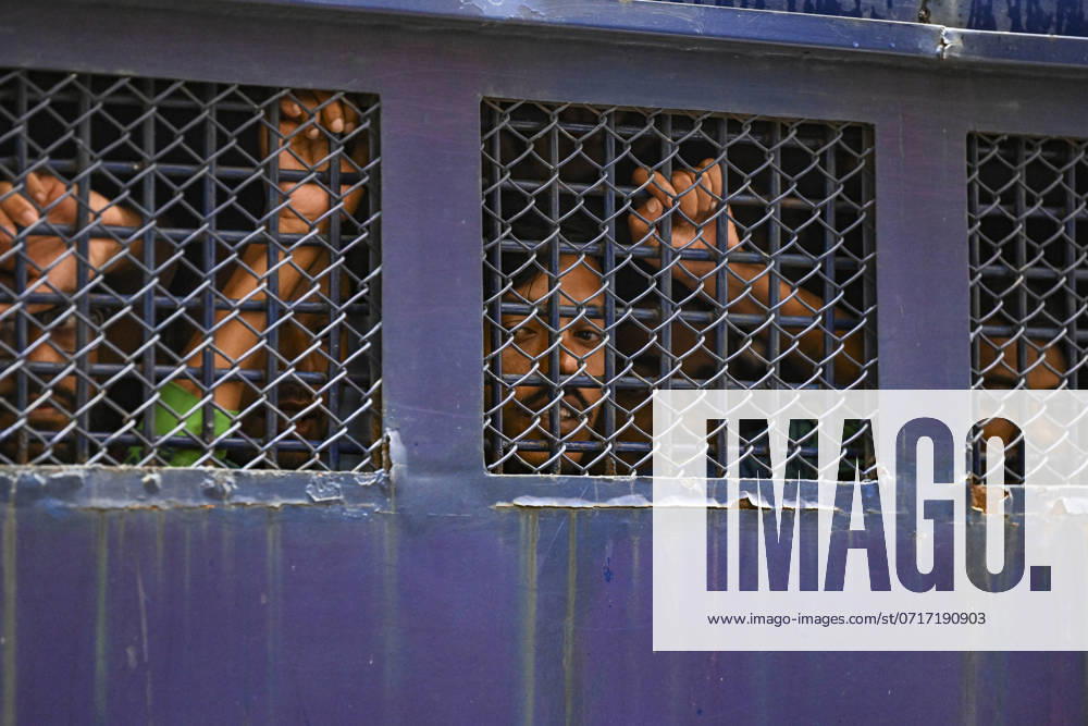 Protesters Arrested In Dhaka, Bangladesh A police van is transporting protesters to the jail after their court hearing in Dhaka, Bangladesh, on July 26, 2024. The number of arrests in days of violence in Bangladesh is passing the 2,500 mark after protests over employment quotas are sparking widespread unrest. Dhaka Dhaka Bangladesh