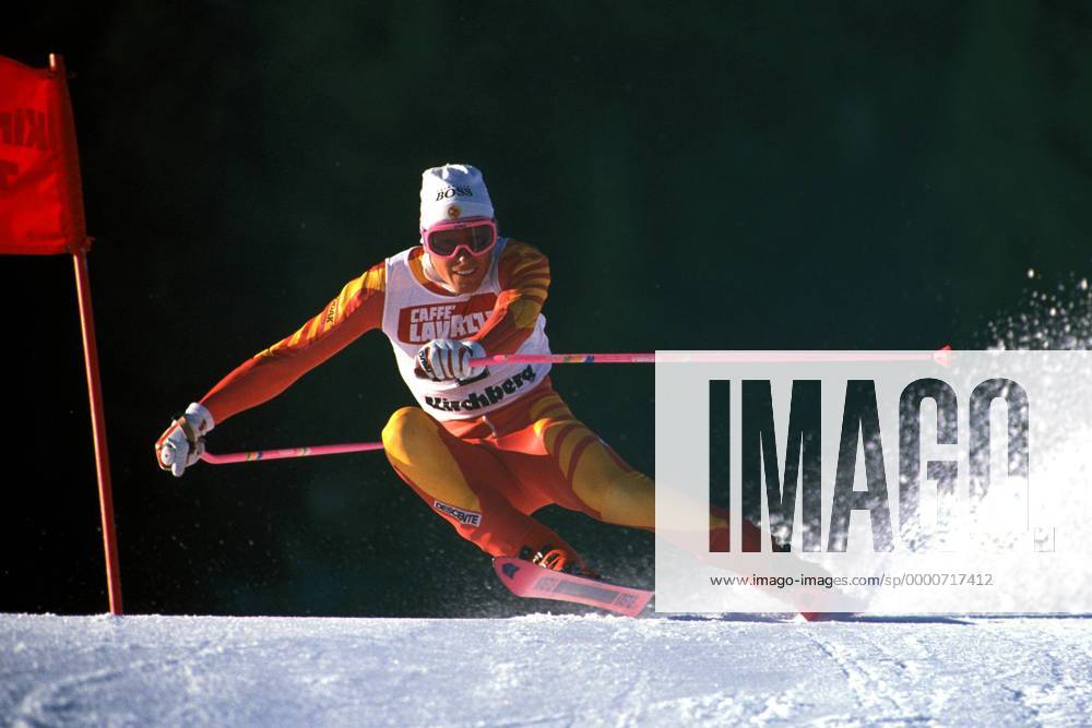 Pirmin Zurbriggen (Schweiz) Alpiner Skilauf Herren Weltcup 1988 1989, Welt-Cup, Worldcup, World, WC, Ski Alpin, Skisport, Riesenslalom, Vdia Einzelbild Kirchberg Dynamik,