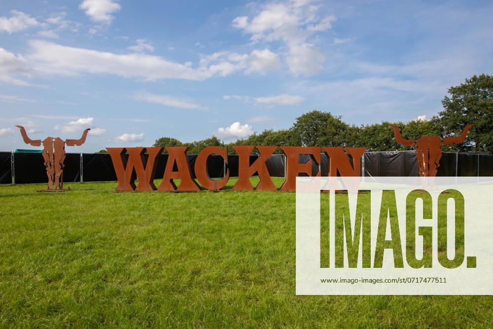 Wacken Open Air 2024 Saturday before the storm of fans on Sunday and the first metalheads On Sunday morning, the camping areas open for 85,000 expected fans, but the village is already filling up with life On Saturday before the arrival, the sun is shining and the last work is being done Wacken Schleswig Holstein Germany 353A8116