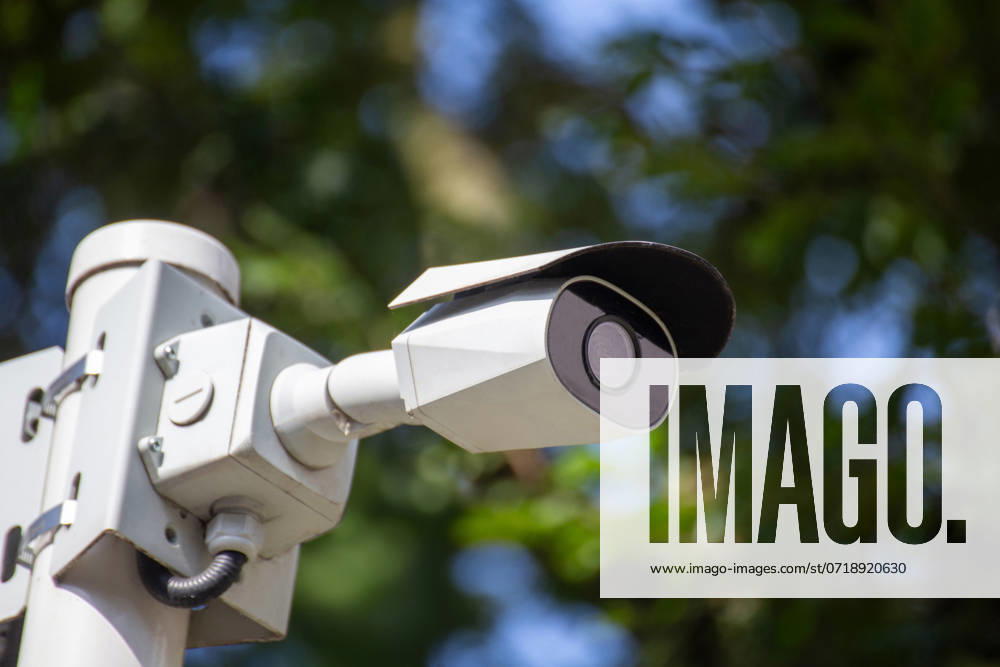 Close-up of a surveillance camera