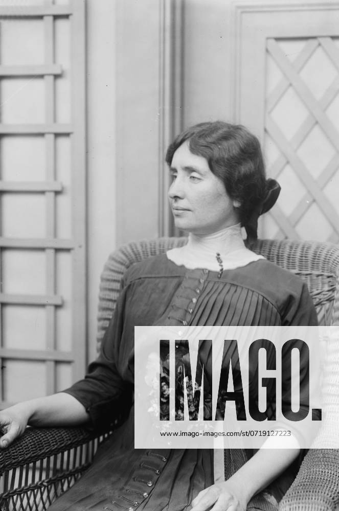 Helen Keller, 1913. Shows Helen Keller (1880-1968) possibly at the International Flower Show, New York City, April 1913.