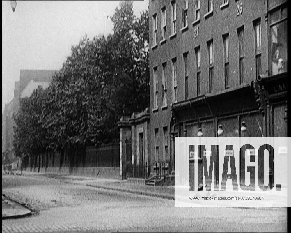Damaged Buildings and Empty Streets in Dublin as a Result of Fighting, 1922. From Time to Remember - Sitting Still And Going Slowly, 1922 (Reel 4); a review of events in 1922 including Irish Troubles, war between Greece and Turkey and developments in aviation and radio.