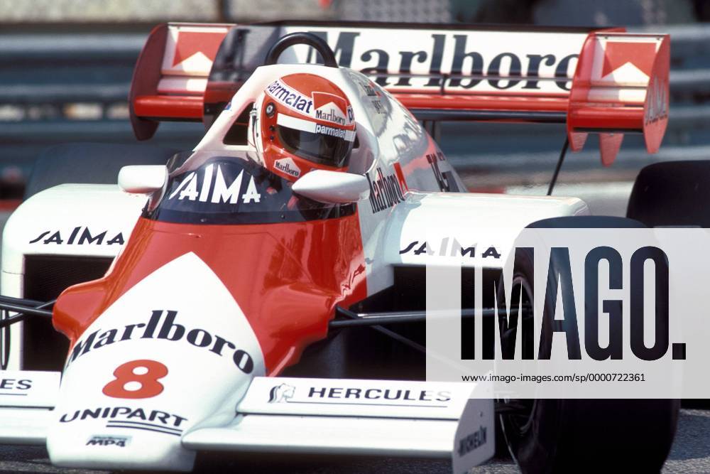 Niki Lauda (Österreich McLaren-Porsche) in seinem Boliden Motorsport Grand Prix Herren Großer Preis von Italien 1984, Formel 1 Weltmeisterschaft, F1, F, GP, WM, Vdia Einzelbild Autodromo Nazionale Monza