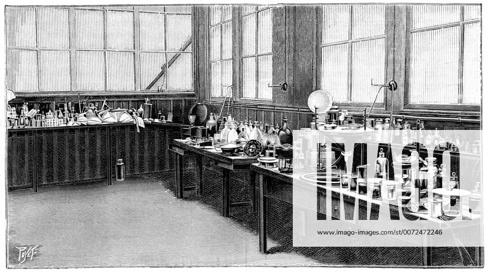 IMAGO ICONS: Marie Curie Part of Pierre and Marie Curie s laboratory, Paris. Engraving published 1904. WHA !ACHTUNG AUFNAHMEDATUM GESCHÄTZT!