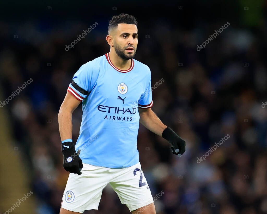 Riyad Mahrez #26 of Manchester City during the FA Cup Third Round match Manchester City vs Chelsea at Etihad Stadium, Manchester, United Kingdom, 8th January 202
