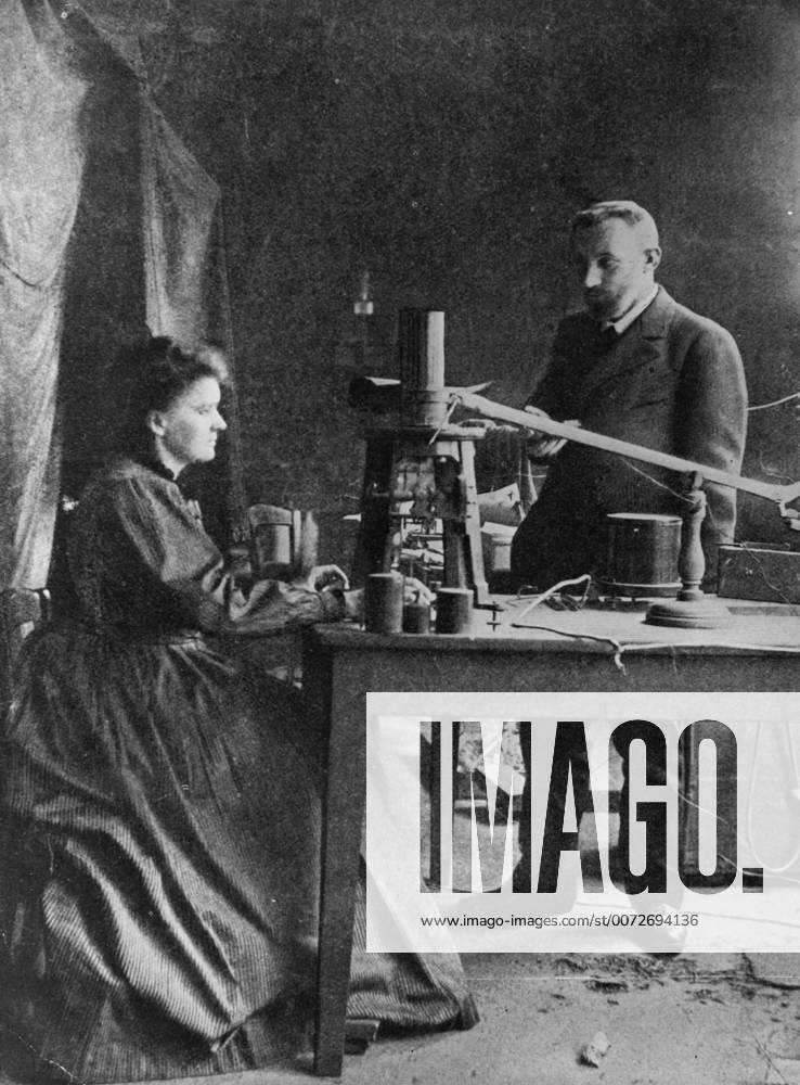 IMAGO ICONS: Marie Curie Marie Sk?odowska-Curie (7 November 1867 – 4 July 1934, with husband Pierre Curie, Polish and naturalized-French physicist and chemist. conducted pioneering research on radioactivity. She was the first woman to win a Nobel Prize, WHA !ACHTUNG AUFNAHMEDATUM GESCHÄTZT!
