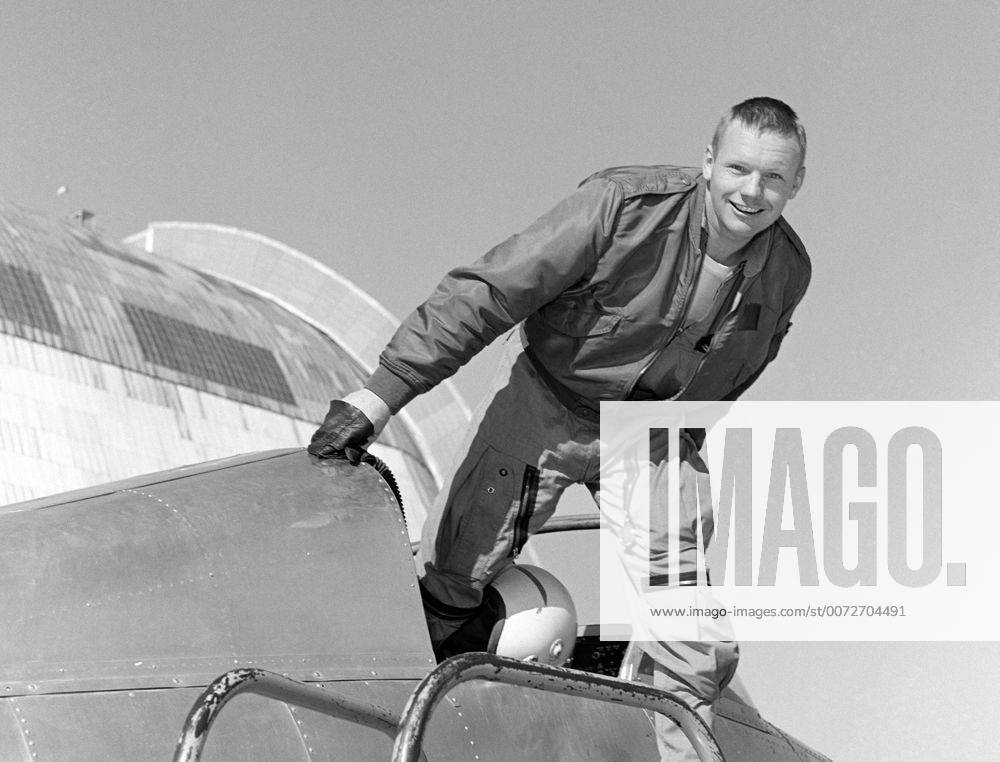 Aug 5, 2016 - Wapakoneta, Ohio, U.S. - NEIL ARMSTRONG is photographed in the cockpit of the Ames Bell X-14 aircraft at NASA s Ames Research Center. Armstrong, the first man to walk on the moon, was born in Wapakoneta, Ohio, on August 5, 1930. Armstrong joined the National Advisory Committee for Aeronautics (NACA) in 1955. His first assignment was with the NACA Lewis Research Center (now NASA Glenn) in Cleveland. Over the next 17 years, he was an engineer, test pilot, astronaut and administrator for NACA and its successor agency, the National Aeronautics and Space Administration (NASA). He was assigned as command pilot for the Gemini 8 mission, performing the first successful docking of two vehicles in space. As spacecraft commander for Apollo 11, the first manned lunar landing mission, Armstrong gained the distinction of being the first man to land a craft on the moon and first to step o - ZUMAz03_