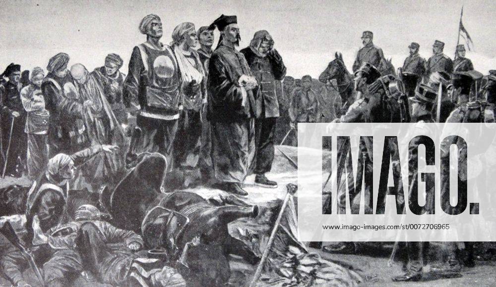 The First Sino-Japanese War (1 August 1894 – 17 April 1895). After more than six months of unbroken successes by Japanese land and naval forces and the loss of the Chinese port of Weihaiwei; the Qing government sued for peace in February 1895. WHA !ACHTUNG AUFNAHMEDATUM GESCHÄTZT!