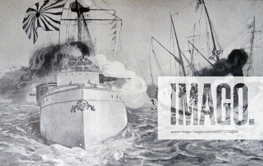 Sinking of the Chinese ship the Kowshing; at the Battle of Pungdo or Feng-Tao; the first naval battle of the First Sino-Japanese War. It took place on 25 July 1894 WHA !ACHTUNG AUFNAHMEDATUM GESCHÄTZT!