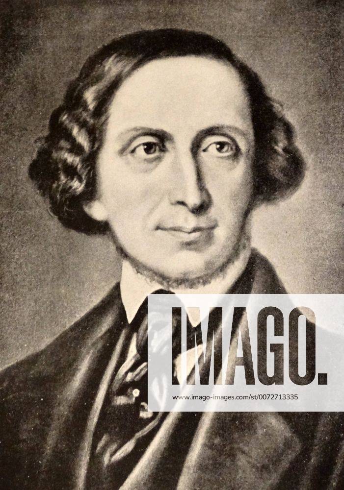 Portrait of Hans Christian Andersen (1805-1875) a Danish author. Dated 19th Century WHA !ACHTUNG AUFNAHMEDATUM GESCHÄTZT!