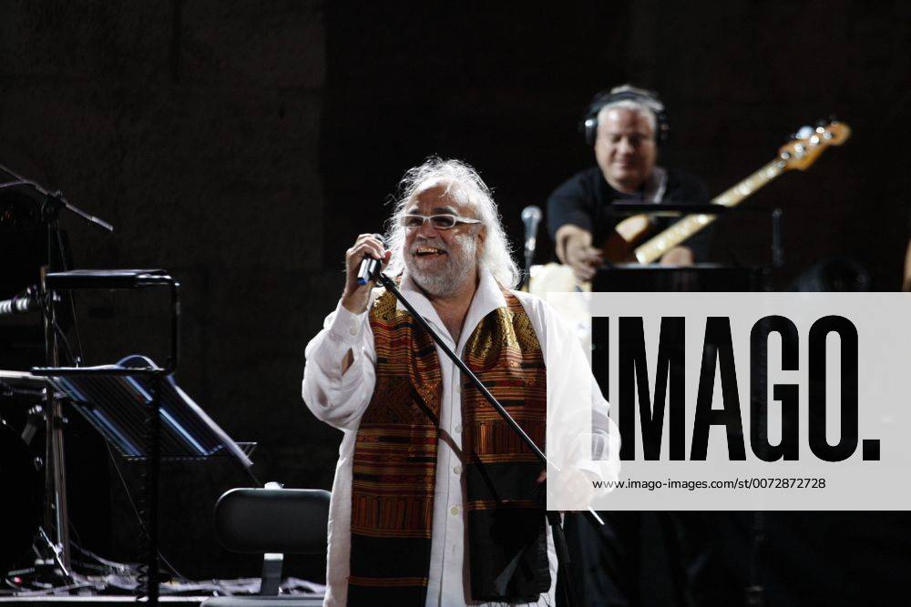Athens, Greece - Singer DEMIS ROUSSOS live at the Roman theater of Herodes Atticus in Athens - ZUMAv62_