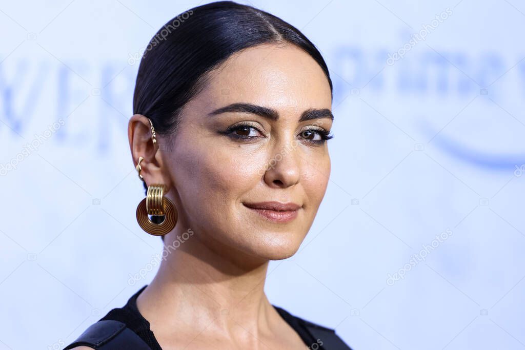 British actress Nazanin Boniadi arrives at the Los Angeles Premiere Of Amazon Prime Video's 'The Lord Of The Rings: The Rings Of Power' Season 1 held at The Culver Studios on August 15, 2022 in Culver City, Los Angeles, California, United States.