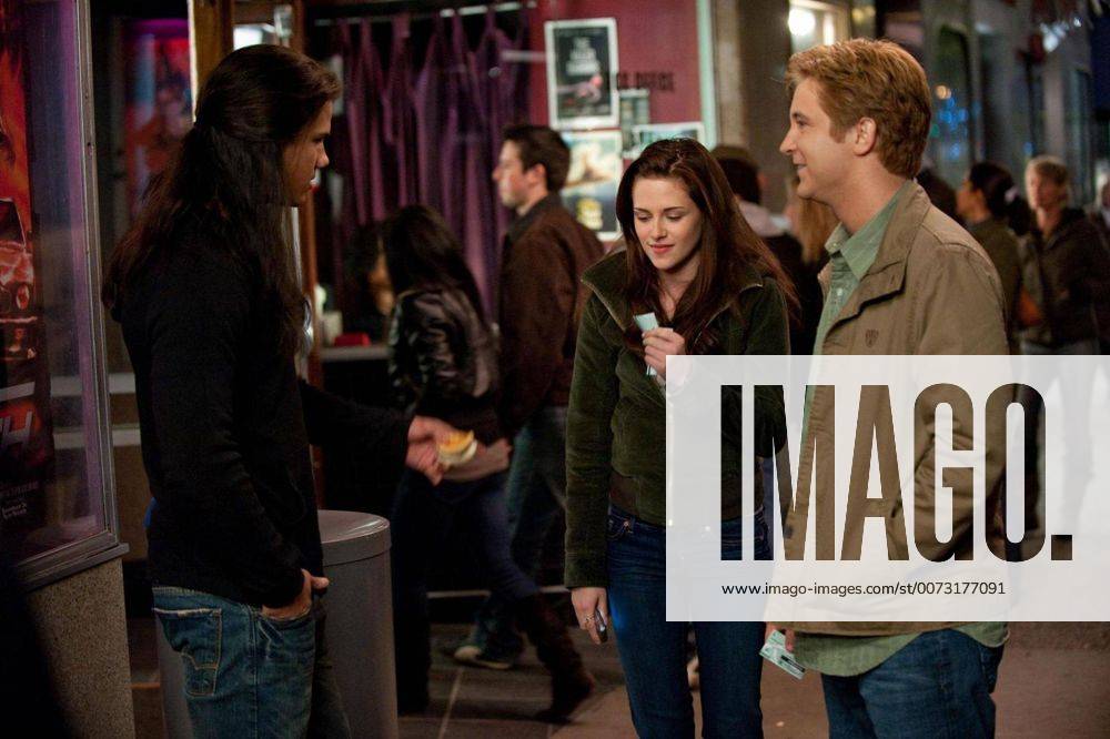 RELEASE DATE: November 20, 2009. MOVIE TITLE: Twilight: New Moon. STUDIO: Imprint Entertainment. PLOT: After Bella recovers from the vampire attack that almost claimed her life, she looks to celebrate her birthday with Edward and his family. However, a minor accident during the festivities results in Bella s blood being shed, a sight that proves too intense for the Cullens, who decide to leave the town of Forks, Washington for Bella and Edward s sake. Initially heartbroken, Bella finds a form of comfort in reckless living, as well as an even-closer friendship with Jacob Black. Danger in different forms awaits. PICTURED: KRISTEN STEWART as Bella Swan, MICHAEL WELCH as Mike and TAYLOR LAUTNER as Jacob Black. - ZUMAg90_